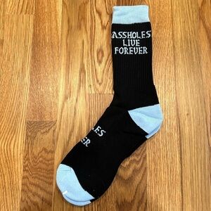 ALF live forever crew socks black and blue adult one size streetwear new